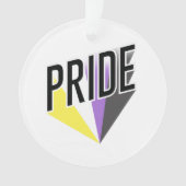 Niet-binaire Pride Burst Ornament (voorkant)