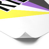 Niet-binaire Pride Burst Poster (Hoek)
