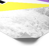 Niet-binaire Pride Burst Poster (Hoek)
