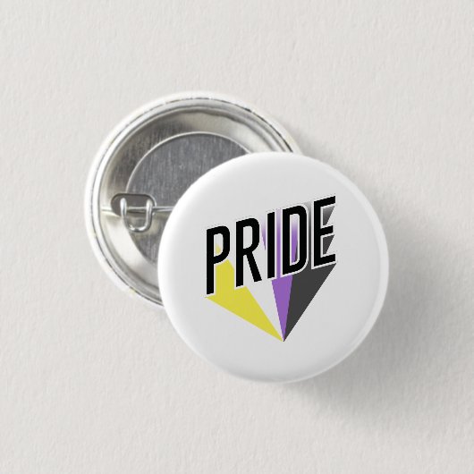 Niet-binaire Pride Burst Ronde Button 3,2 Cm (Voorkant /achterkant)