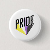 Niet-binaire Pride Burst Ronde Button 3,2 Cm (Voorkant)