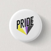 Niet-binaire Pride Burst Ronde Button 3,2 Cm (Voorkant)