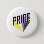 Niet-binaire Pride Burst Ronde Button 5,7 Cm (Voorkant)