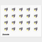 Niet-binaire Pride Burst Ronde Sticker (Vel)