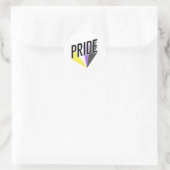 Niet-binaire Pride Burst Ronde Sticker (Tas)
