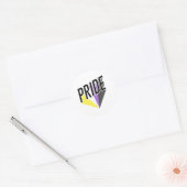 Niet-binaire Pride Burst Ronde Sticker (Envelop)