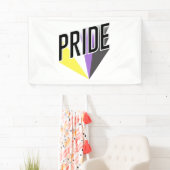 Niet-binaire Pride Burst Spandoek (Insitu)