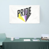 Niet-binaire Pride Burst Spandoek (Beurs)