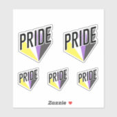 Niet-binaire Pride Burst Sticker (Vel)