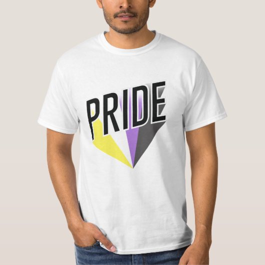 Niet-binaire Pride Burst T-shirt (Voorkant)