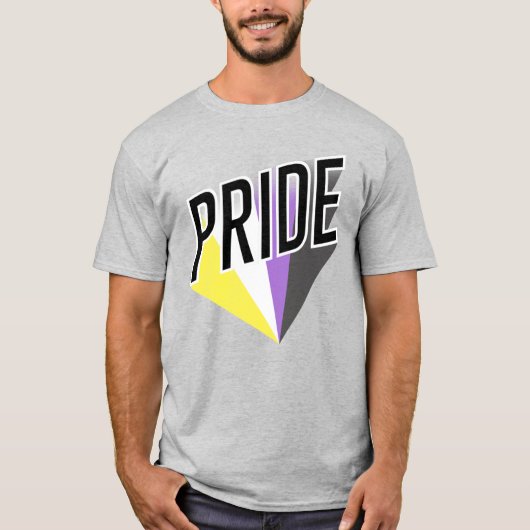 Niet-binaire Pride Burst T-shirt (Voorkant)