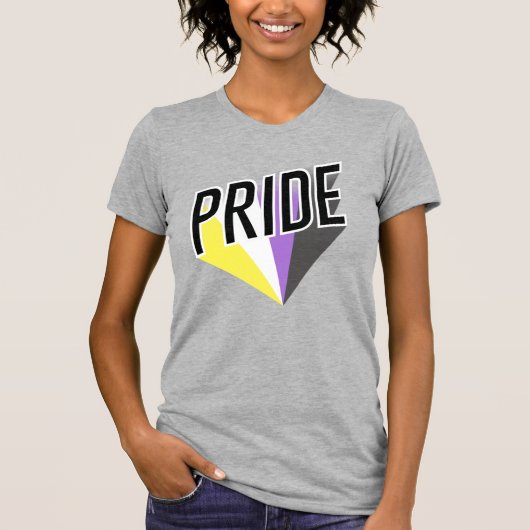 Niet-binaire Pride Burst T-shirt (Voorkant)
