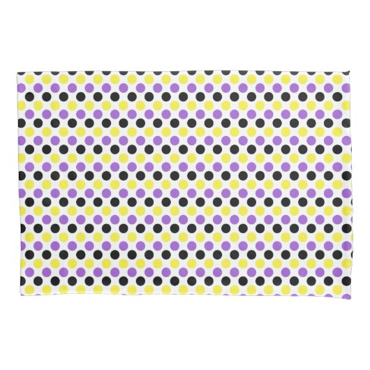Niet-binaire Pride Flag Kleuren Polkadots Kussensloop (Voorkant)