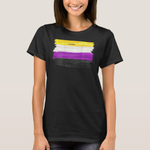 niet binaire Pride Flag Stuff Print op de rug T-shirt