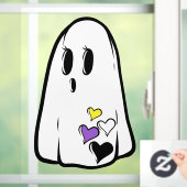 Niet-binaire Pride-geest Raamsticker (Huis)