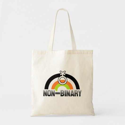 Niet-Binaire Pride Tote Bag (Voorkant)