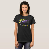 Niet Binaire Pride Visskelet LGBTQ Nonbinary Fl T-shirt (Voorkant volledig)