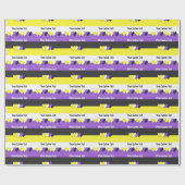 Niet-binaire pride vlag met tekst het verpakken pa cadeaupapier (Vlak)