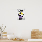 Niet-binaire Pride Vuist Poster (Keuken)