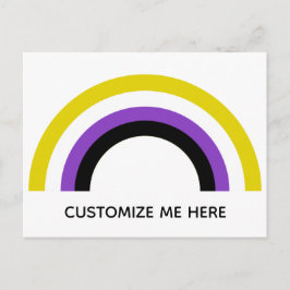 Niet-Binaire Regenboog niet Binaire Pride Vlag Dou Briefkaart