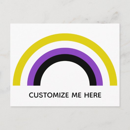 Niet-Binaire Regenboog niet Binaire Pride Vlag Dou Briefkaart (Voorkant)