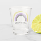 Niet-Binaire Regenboog niet Binaire Pride Vlag Dou Shot Glas (Achterkant)