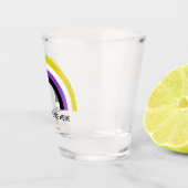 Niet-Binaire Regenboog niet Binaire Pride Vlag Dou Shot Glas (Rechts)