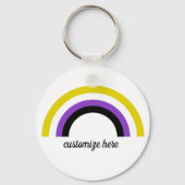 Niet-binaire regenboog sleutelhanger (Voorkant)