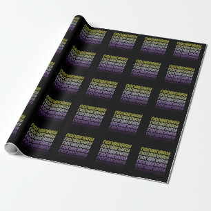 Niet-binaire Retro Pride Cadeaupapier