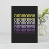 Niet-binaire Retro Pride Feestdagenkaart (Staand voorkant)