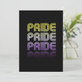 Niet-binaire Retro Pride Feestdagenkaart (Staand voorkant)