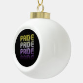 Niet-binaire Retro Pride Keramische Bal Ornament (Rechts)