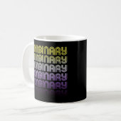 Niet-binaire Retro Pride Koffiemok (Voorkant links)