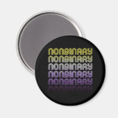 Niet-binaire Retro Pride Magneet (Voorkant / Achterkant)
