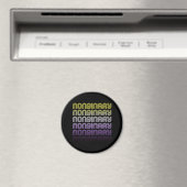 Niet-binaire Retro Pride Magneet (Insitu (Vaatwasser))