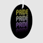 Niet-binaire Retro Pride Ornament (voorkant)