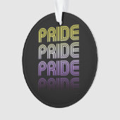 Niet-binaire Retro Pride Ornament (voorkant)
