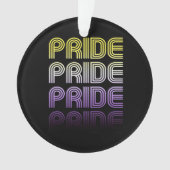 Niet-binaire Retro Pride Ornament (voorkant)