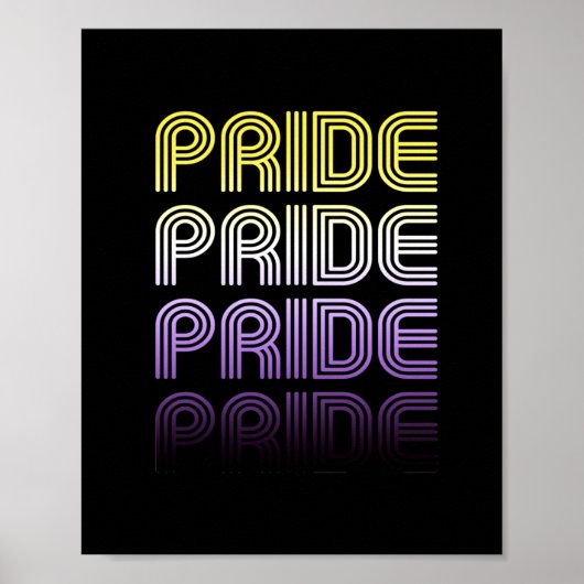 Niet-binaire Retro Pride Poster (Voorkant)