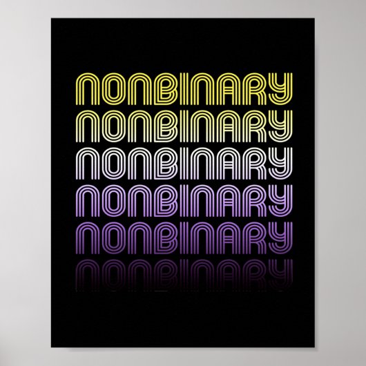Niet-binaire Retro Pride Poster (Voorkant)