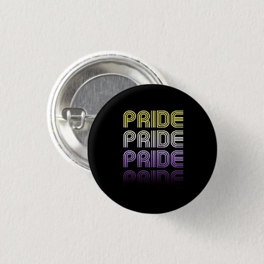 Niet-binaire Retro Pride Ronde Button 3,2 Cm (Voorkant /achterkant)