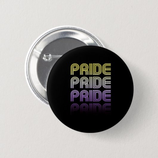 Niet-binaire Retro Pride Ronde Button 5,7 Cm (Voorkant /achterkant)
