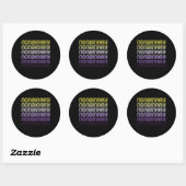 Niet-binaire Retro Pride Ronde Sticker (Vel)
