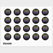 Niet-binaire Retro Pride Ronde Sticker (Vel)