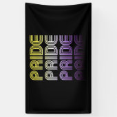 Niet-binaire Retro Pride Spandoek (Verticaal)