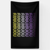 Niet-binaire Retro Pride Spandoek (Verticaal)