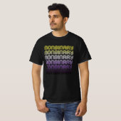 Niet-binaire Retro Pride T-shirt (Voorkant volledig)