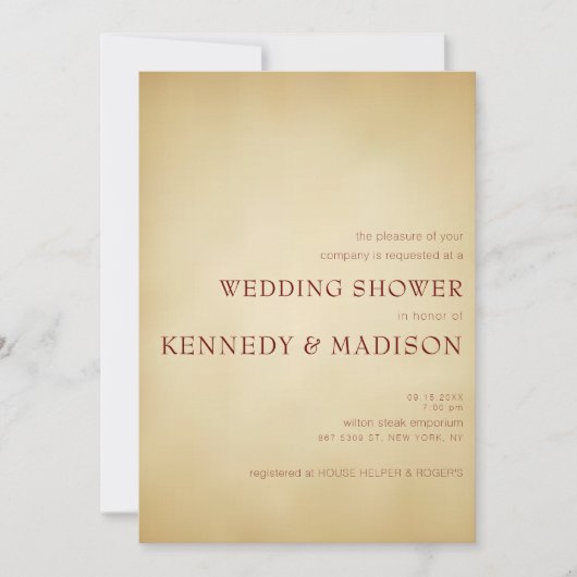 Niet-Binaire Shower voor Sepia Plain-tekst Kaart (Voorkant)