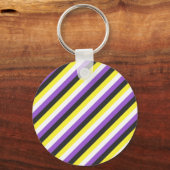 Niet-binaire stripes sleutelhanger (Voorkant)