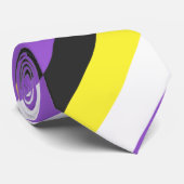 Niet-binaire stripes stropdas (Opgerold)